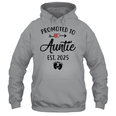 Promoted To Auntie Est 2025 First Time Mothers Day Shirt & Tank Top | teecentury