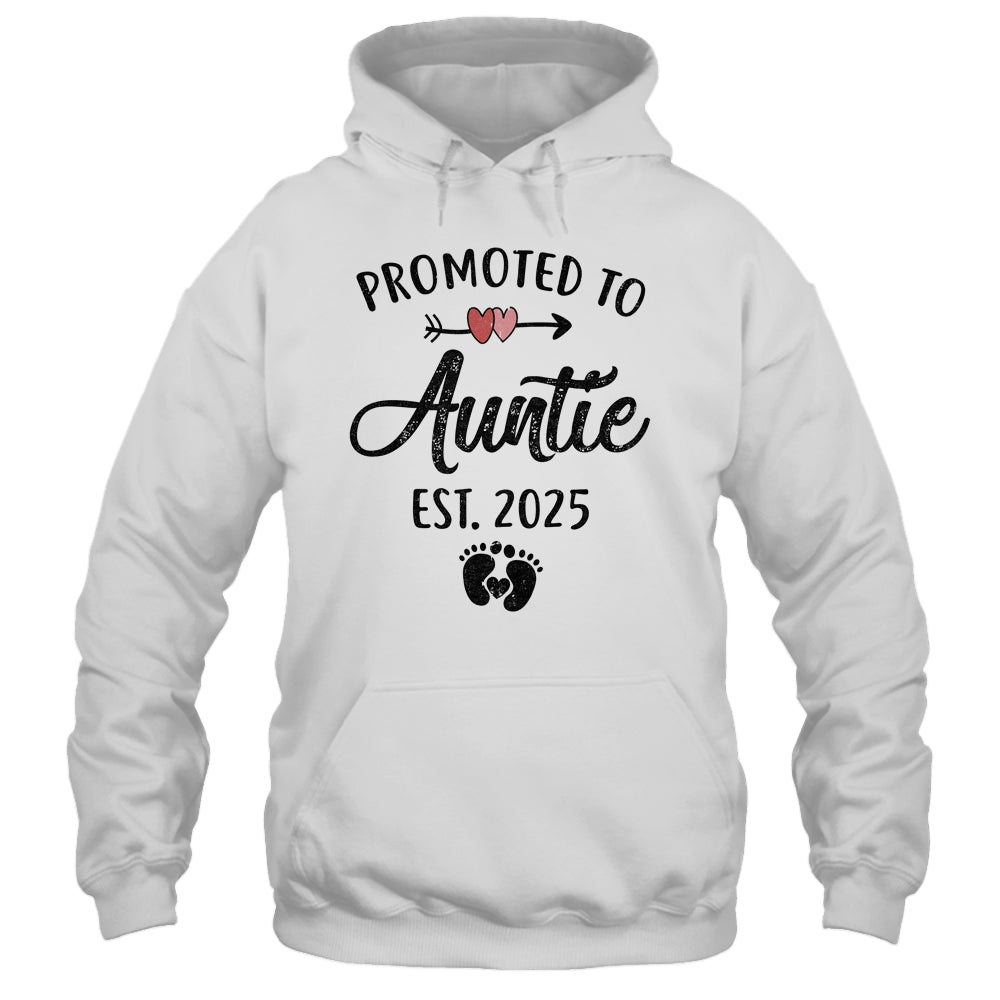Promoted To Auntie Est 2025 First Time Mothers Day Shirt & Tank Top | teecentury