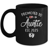 Promoted To Auntie Est 2025 Funny First Time Mothers Day Mug | teecentury