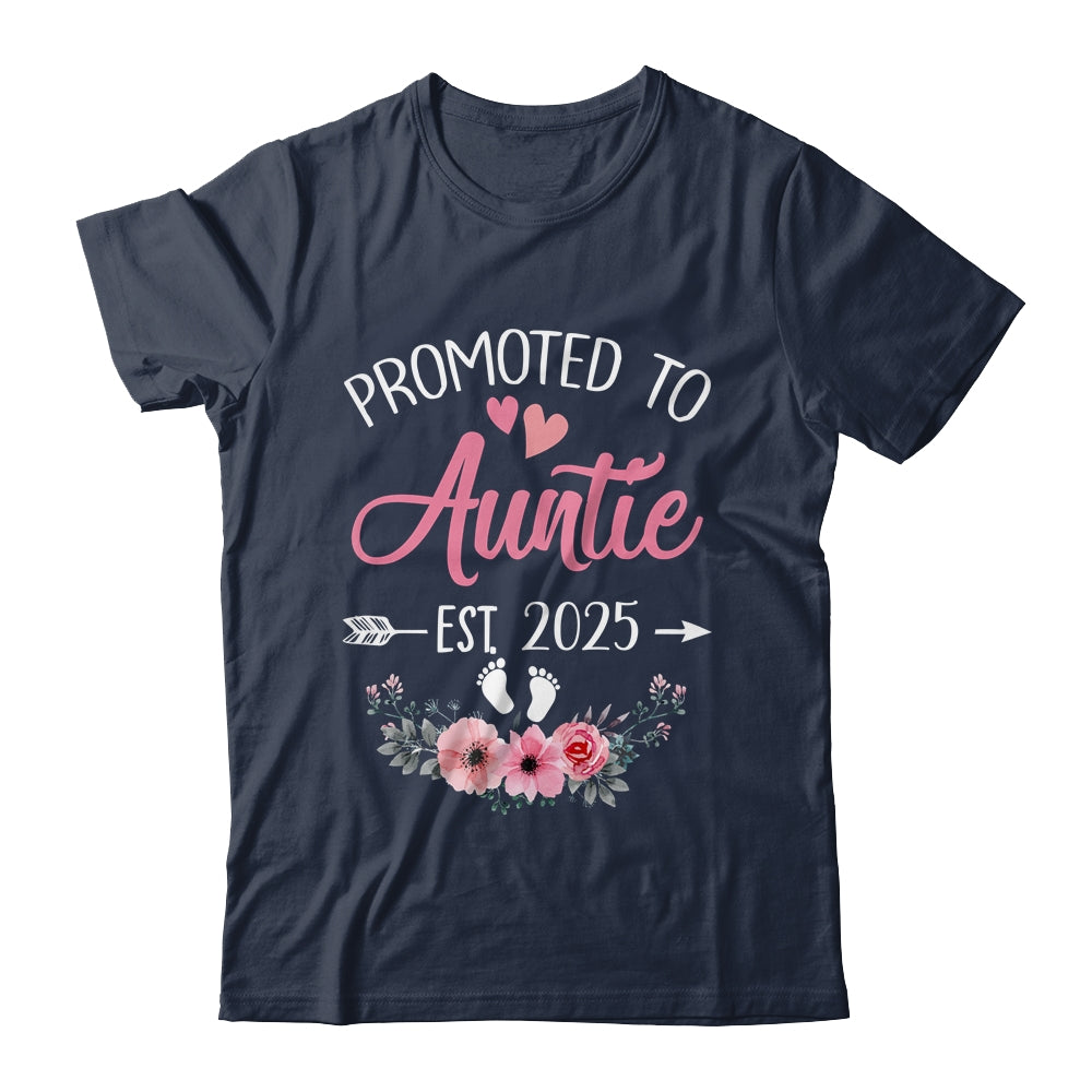 Promoted To Auntie Est 2025 Mothers Day First Time Shirt & Tank Top | teecentury