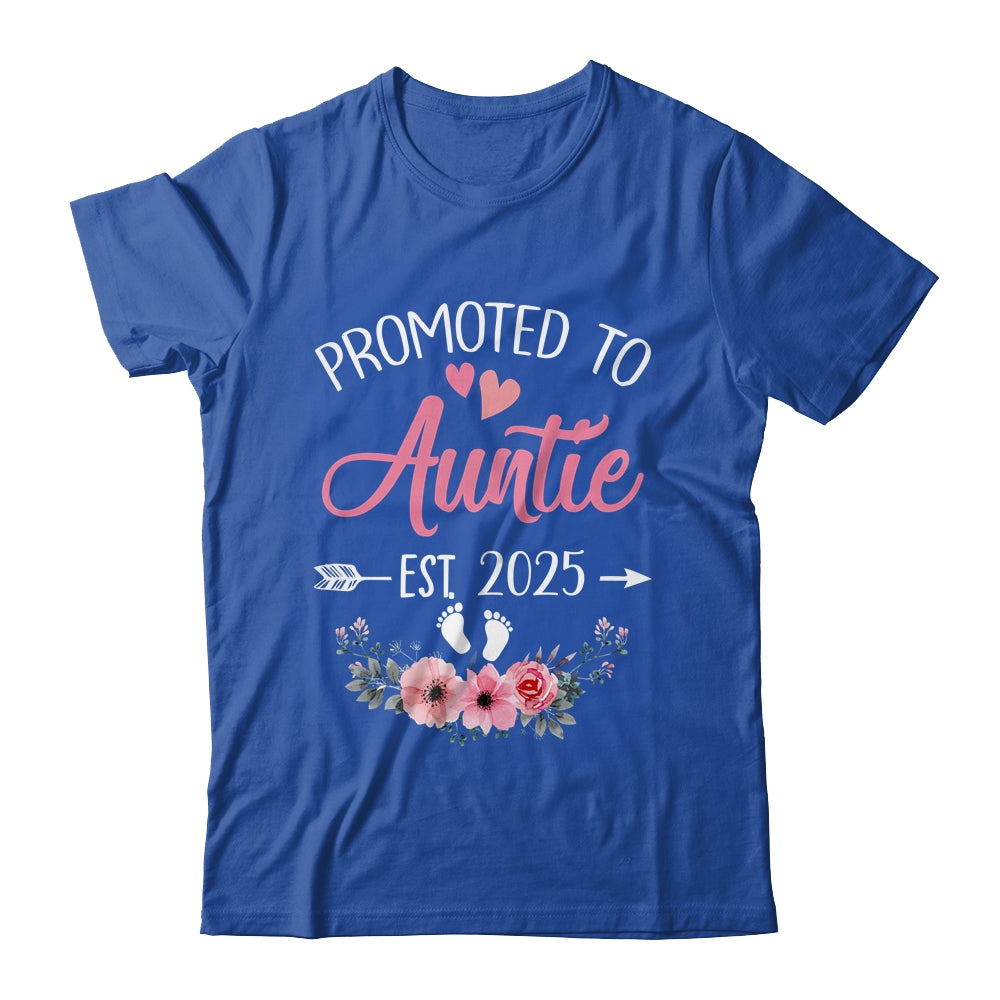 Promoted To Auntie Est 2025 Mothers Day First Time Shirt & Tank Top | teecentury