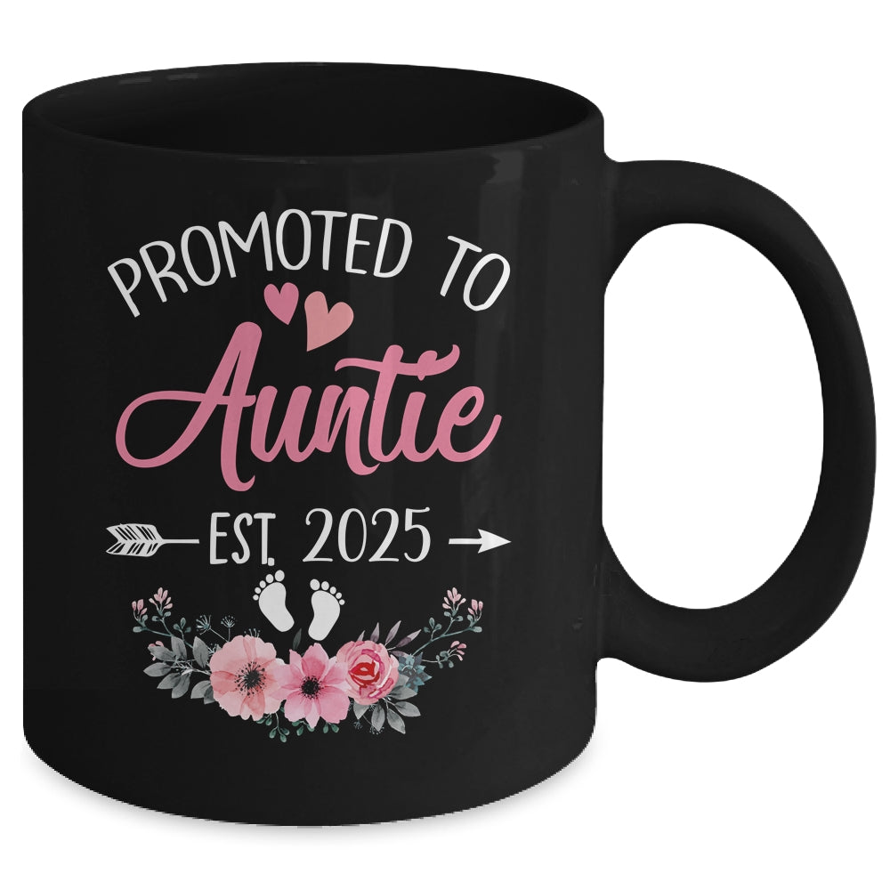 Promoted To Auntie Est 2025 Mothers Day First Time Mug | teecentury