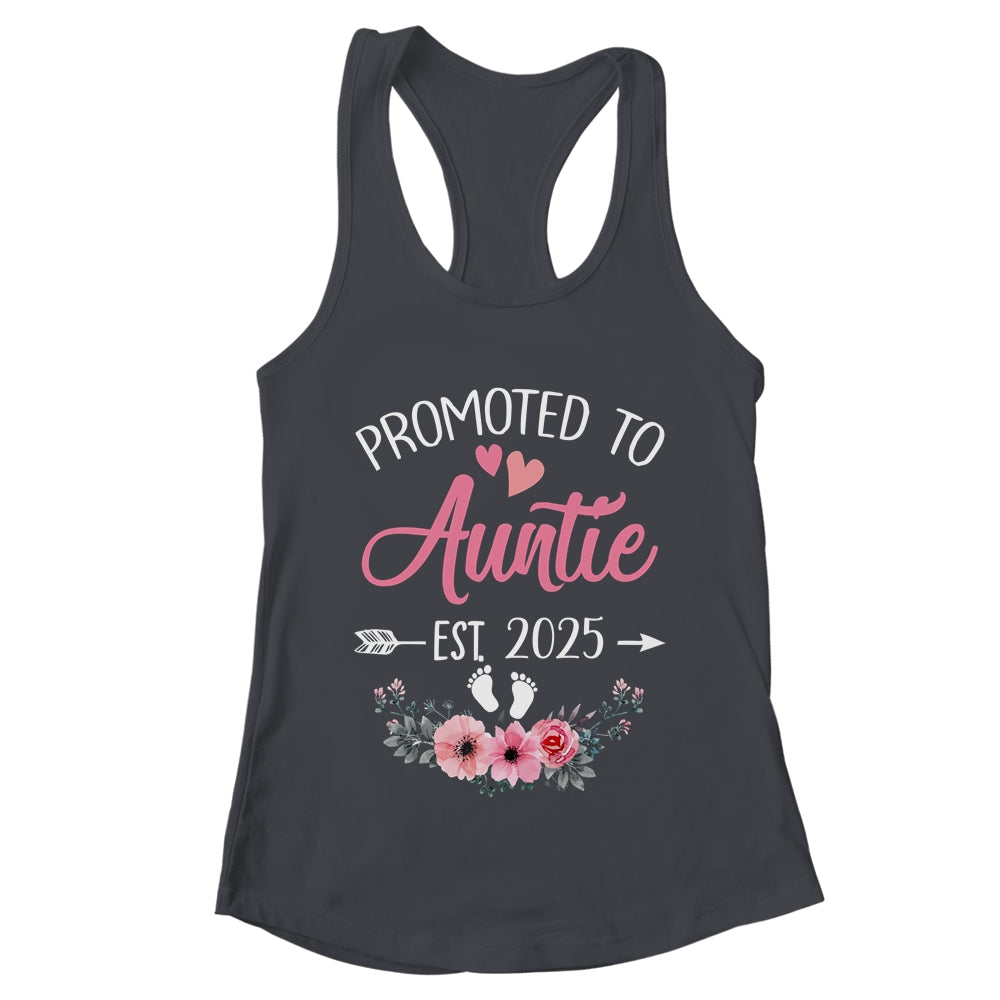 Promoted To Auntie Est 2025 Mothers Day First Time Shirt & Tank Top | teecentury
