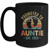 Promoted To Auntie Est 2025 Mothers Day Vintage Mug | teecentury
