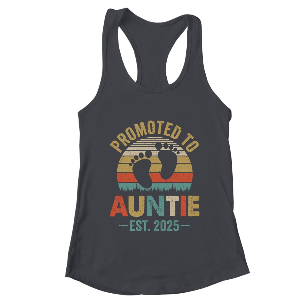 Promoted To Auntie Est 2025 Mothers Day Vintage Shirt & Tank Top | teecentury
