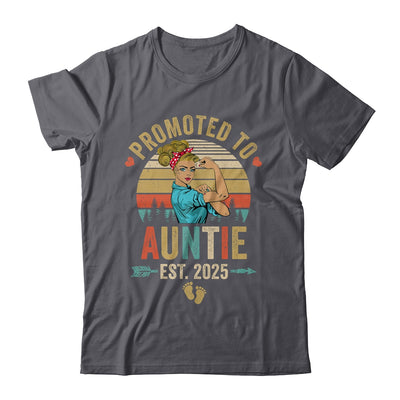 Promoted To Auntie Est 2025 Retro First Time Auntie Shirt & Tank Top | teecentury