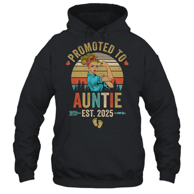 Promoted To Auntie Est 2025 Retro First Time Auntie Shirt & Tank Top | teecentury