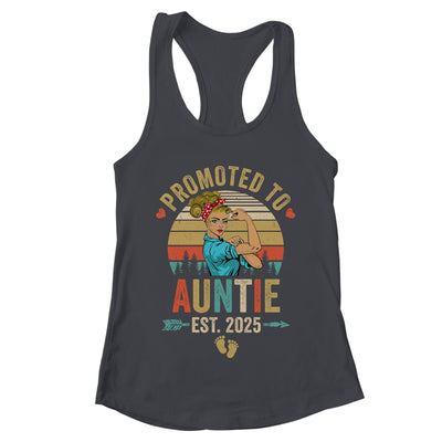 Promoted To Auntie Est 2025 Retro First Time Auntie Shirt & Tank Top | teecentury