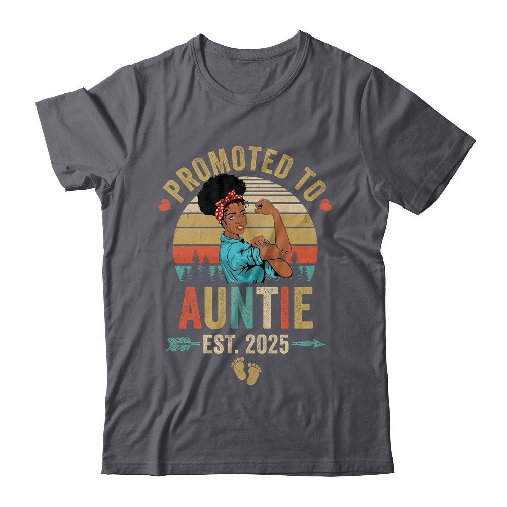 Promoted To Auntie Est 2025 Vintage First Time Auntie Shirt & Tank Top | teecentury