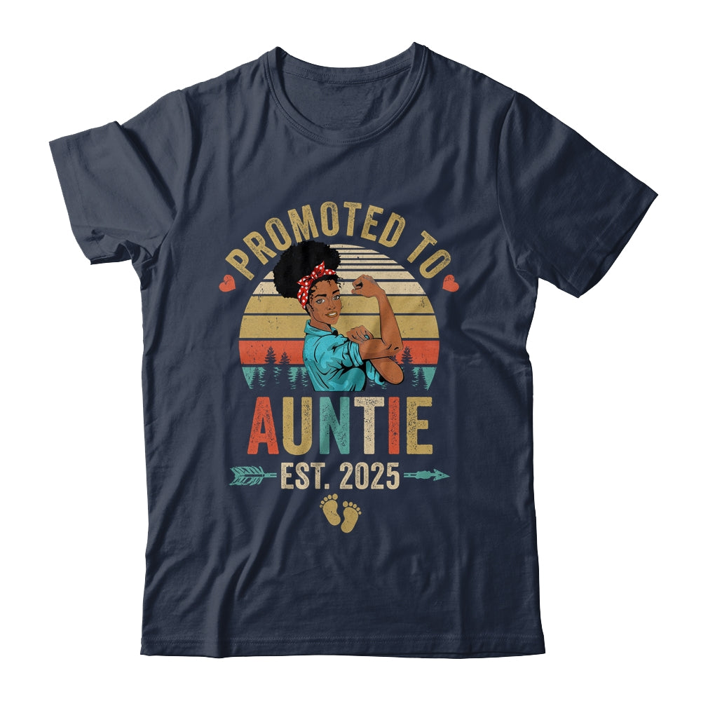 Promoted To Auntie Est 2025 Vintage First Time Auntie Shirt & Tank Top | teecentury