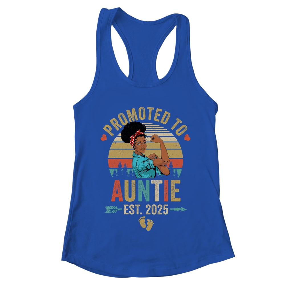 Promoted To Auntie Est 2025 Vintage First Time Auntie Shirt & Tank Top | teecentury
