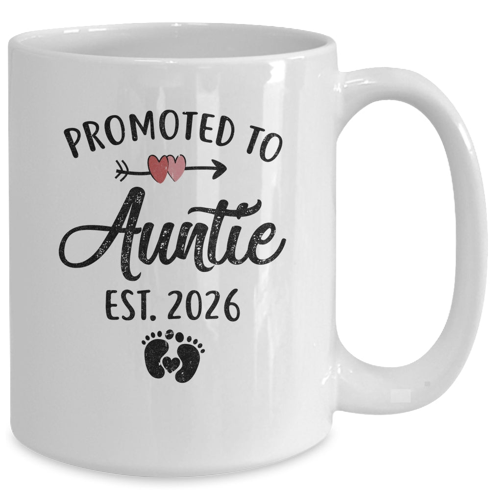 Promoted To Auntie Est 2026 First Time Mothers Day Mug | teecentury