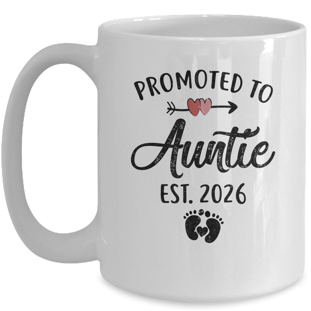 Promoted To Auntie Est 2026 First Time Mothers Day Mug | teecentury