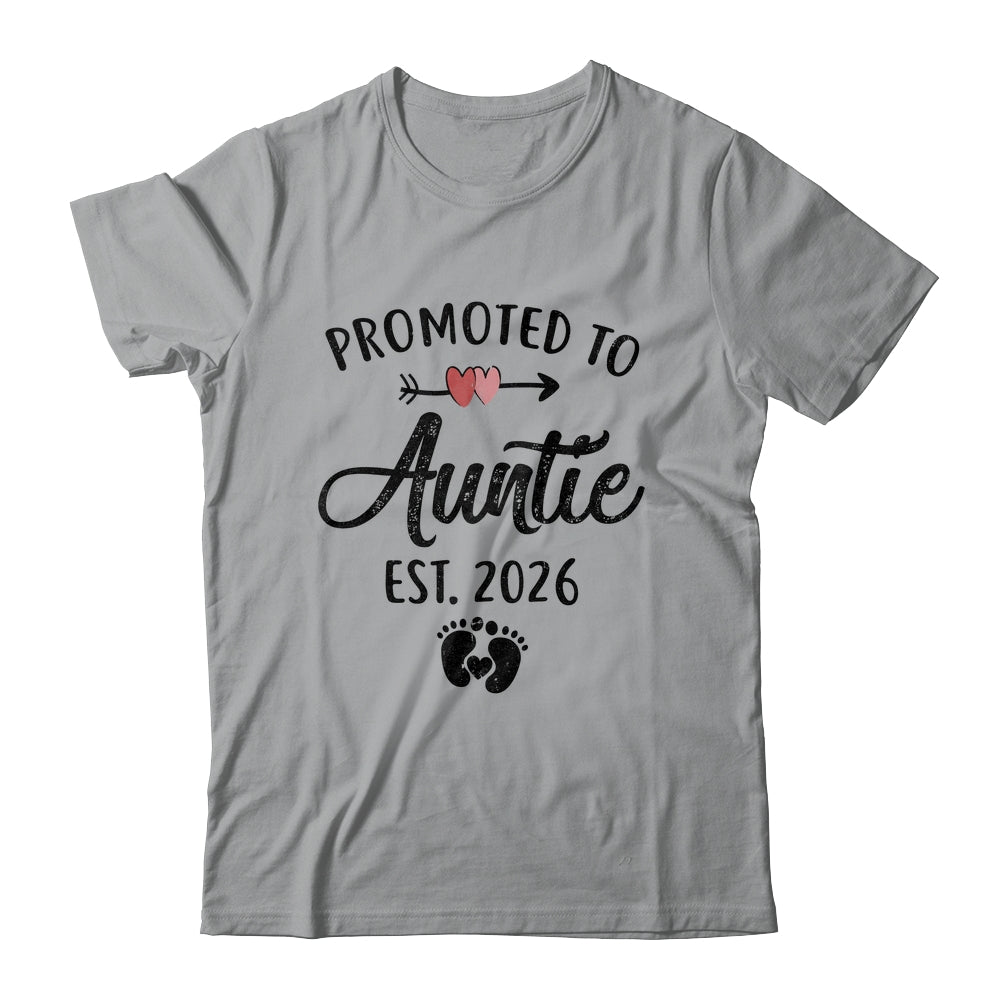Promoted To Auntie Est 2026 First Time Mothers Day Shirt & Hoodie | teecentury