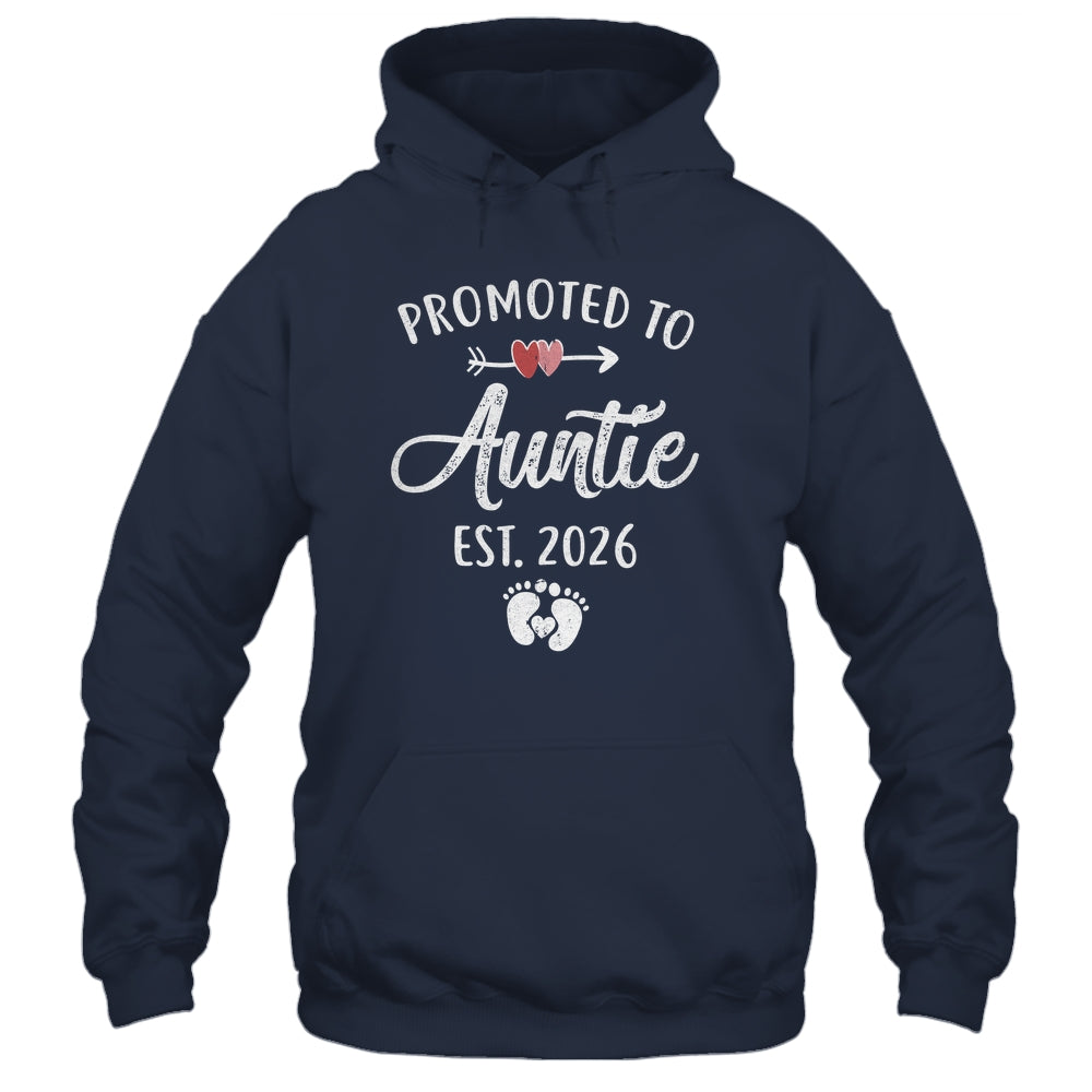 Promoted To Auntie Est 2026 Funny First Time Mothers Day Shirt & Hoodie | teecentury