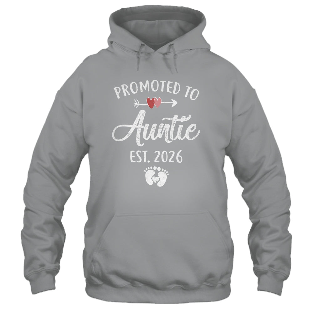 Promoted To Auntie Est 2026 Funny First Time Mothers Day Shirt & Hoodie | teecentury