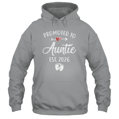Promoted To Auntie Est 2026 Funny First Time Mothers Day Shirt & Hoodie | teecentury