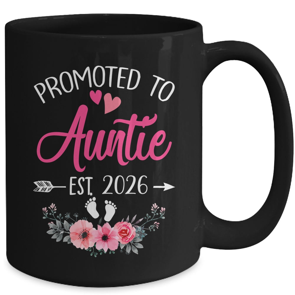 Promoted To Auntie Est 2026 Mothers Day First Time Mug | teecentury