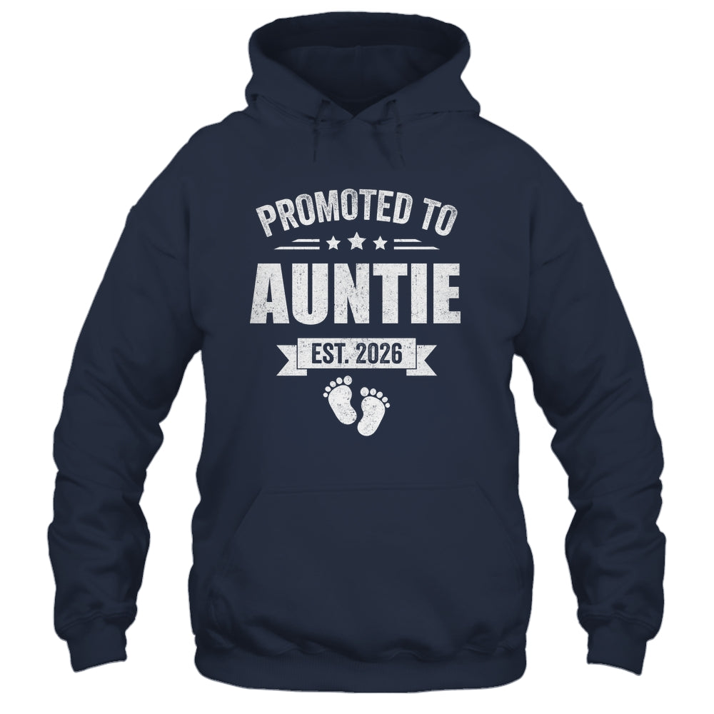 Promoted To Auntie Est 2026 Mothers Day First Time New Shirt & Hoodie | teecentury