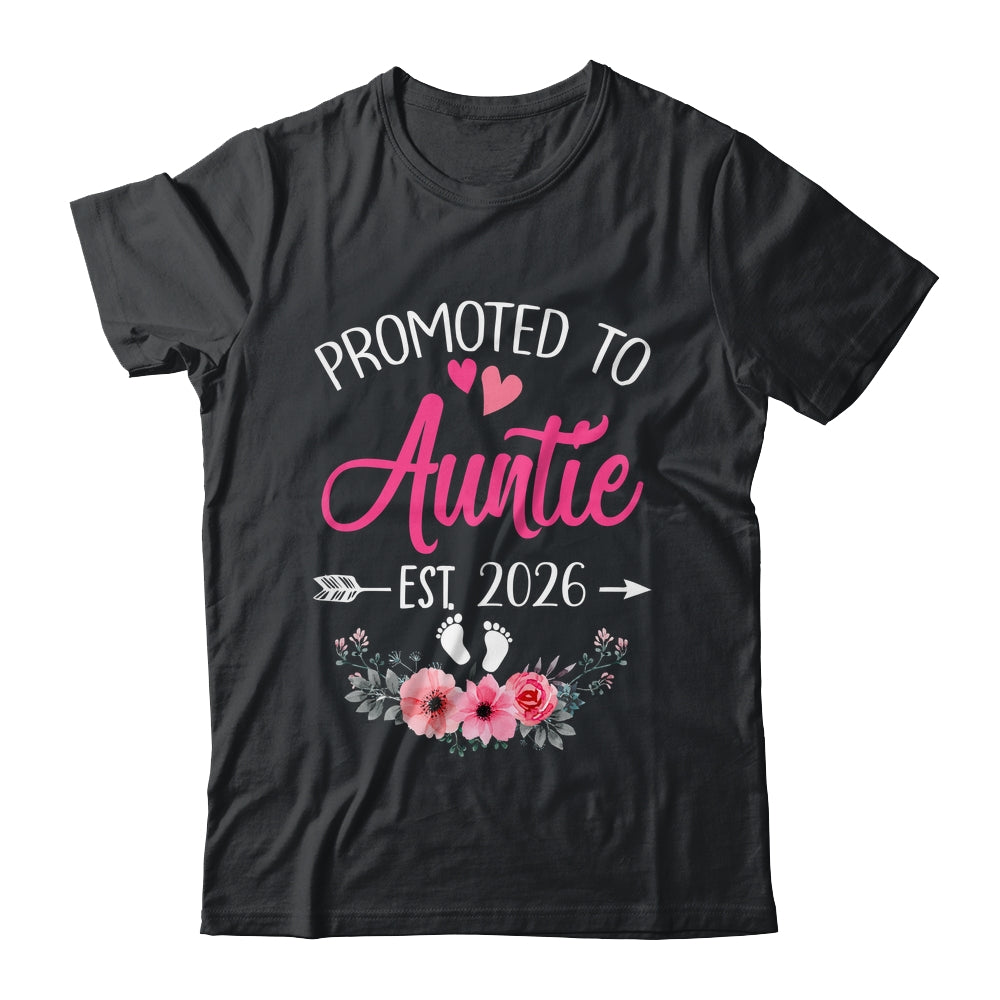Promoted To Auntie Est 2026 Mothers Day First Time Shirt & Tank Top | teecentury