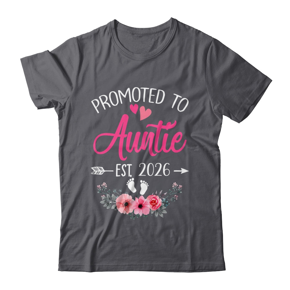 Promoted To Auntie Est 2026 Mothers Day First Time Shirt & Tank Top | teecentury