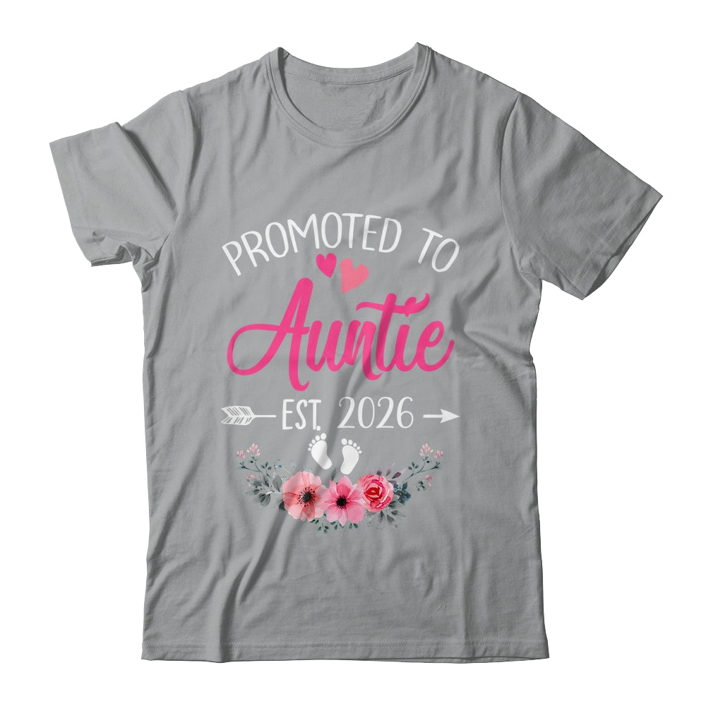 Promoted To Auntie Est 2026 Mothers Day First Time Shirt & Tank Top | teecentury