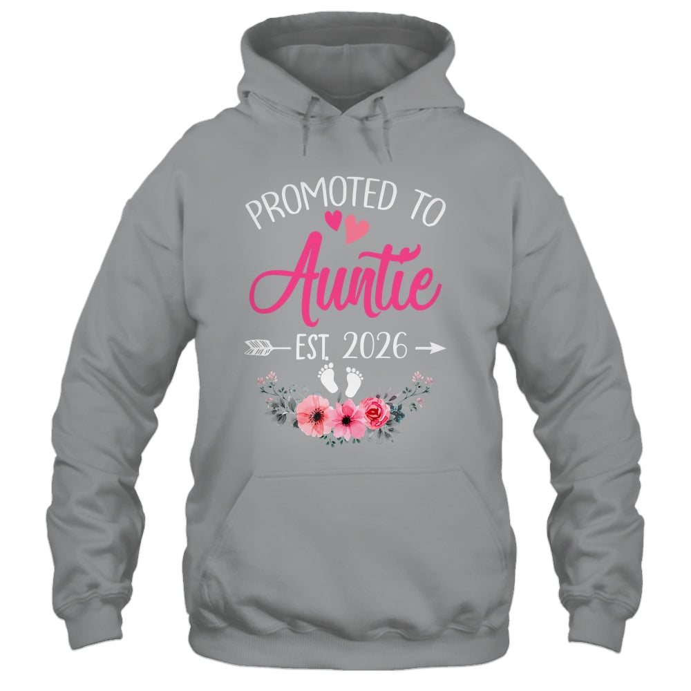 Promoted To Auntie Est 2026 Mothers Day First Time Shirt & Tank Top | teecentury