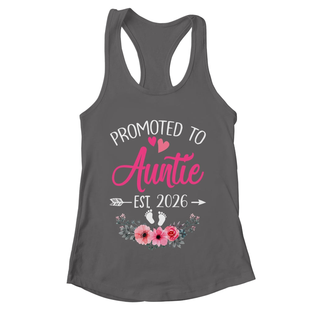 Promoted To Auntie Est 2026 Mothers Day First Time Shirt & Tank Top | teecentury