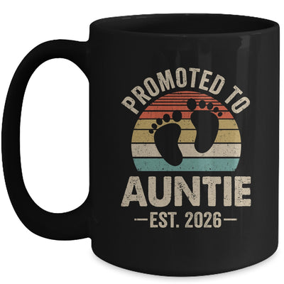 Promoted To Auntie Est 2026 Mothers Day Vintage Mug | teecentury