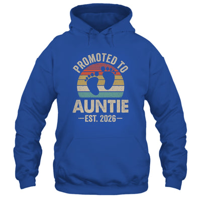 Promoted To Auntie Est 2026 Mothers Day Vintage Shirt & Hoodie | teecentury