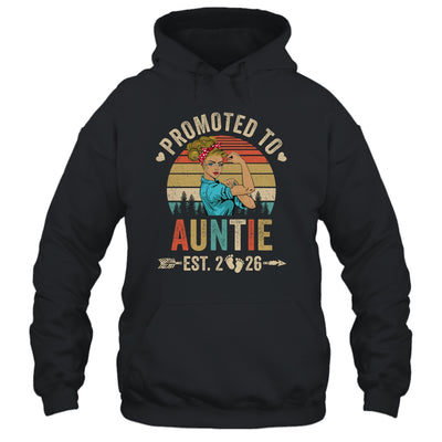 Promoted To Auntie Est 2026 Retro First Time Auntie Shirt & Tank Top | teecentury