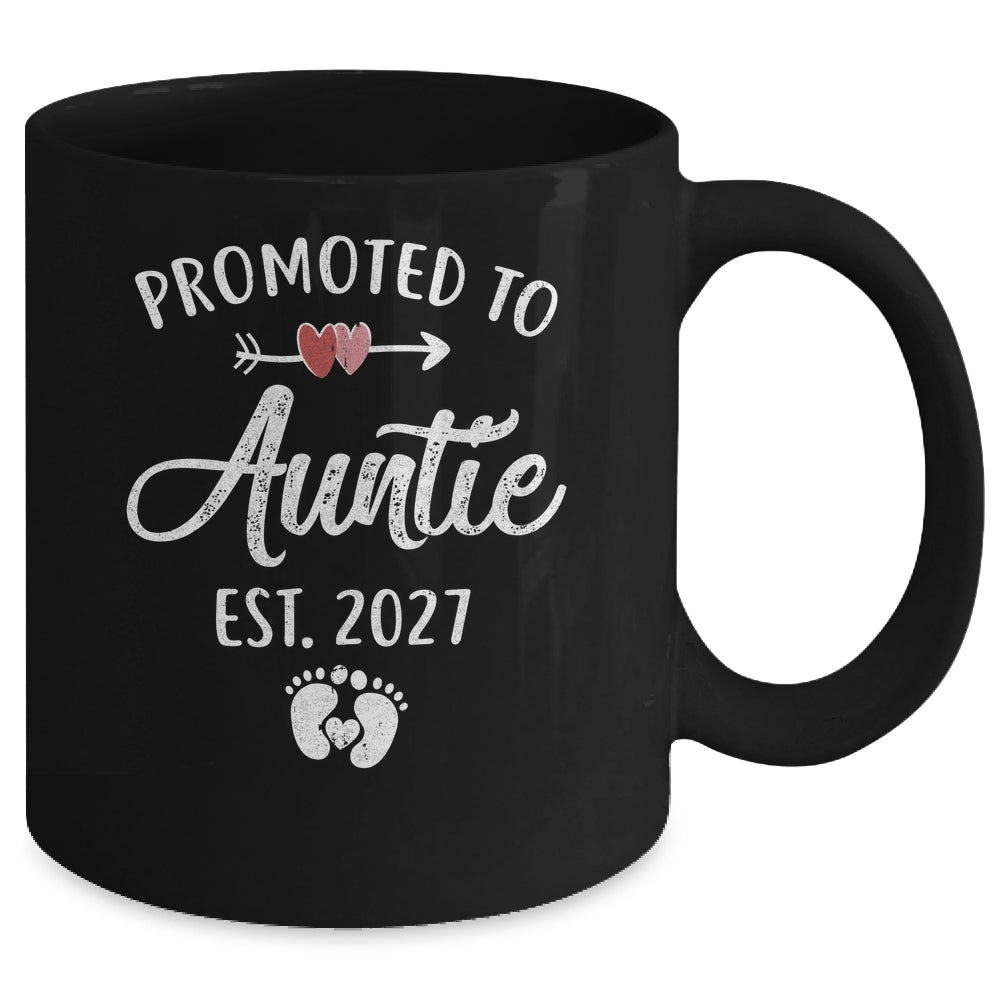 Promoted To Auntie Est 2027 Funny First Time Mothers Day Mug | teecentury