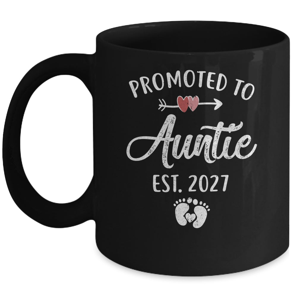 Promoted To Auntie Est 2027 Funny First Time Mothers Day Mug | teecentury
