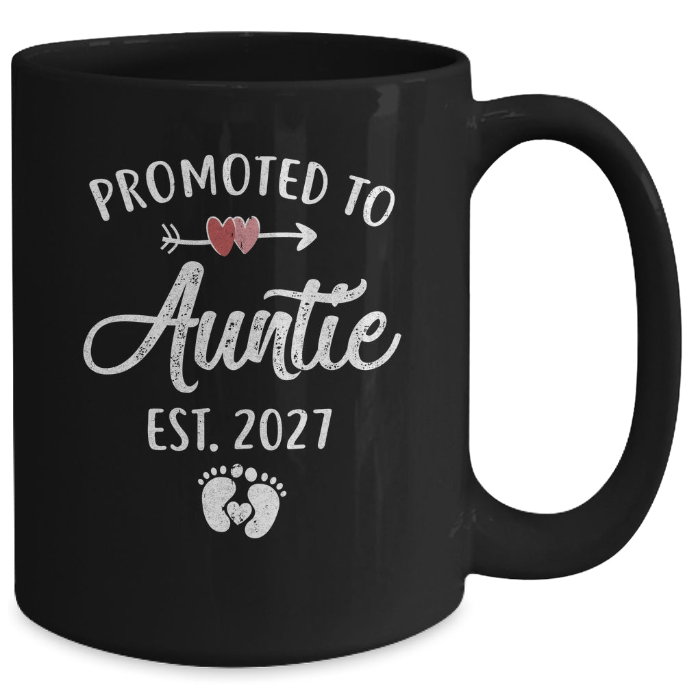 Promoted To Auntie Est 2027 Funny First Time Mothers Day Mug | teecentury