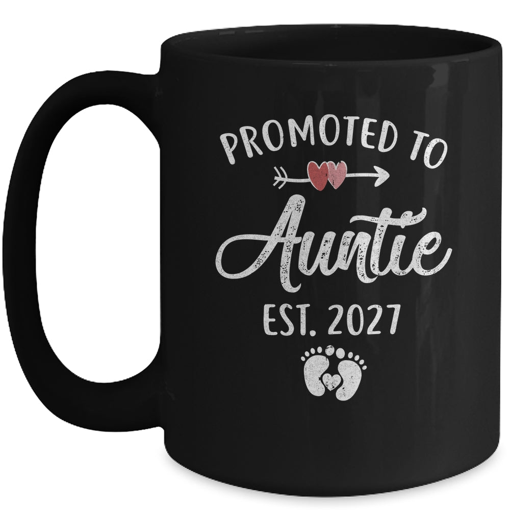 Promoted To Auntie Est 2027 Funny First Time Mothers Day Mug | teecentury