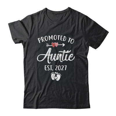 Promoted To Auntie Est 2027 Funny First Time Mothers Day Shirt & Hoodie | teecentury