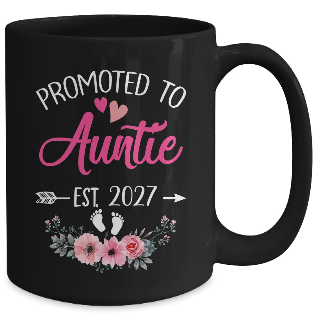 Promoted To Auntie Est 2027 Mothers Day First Time Mug | teecentury