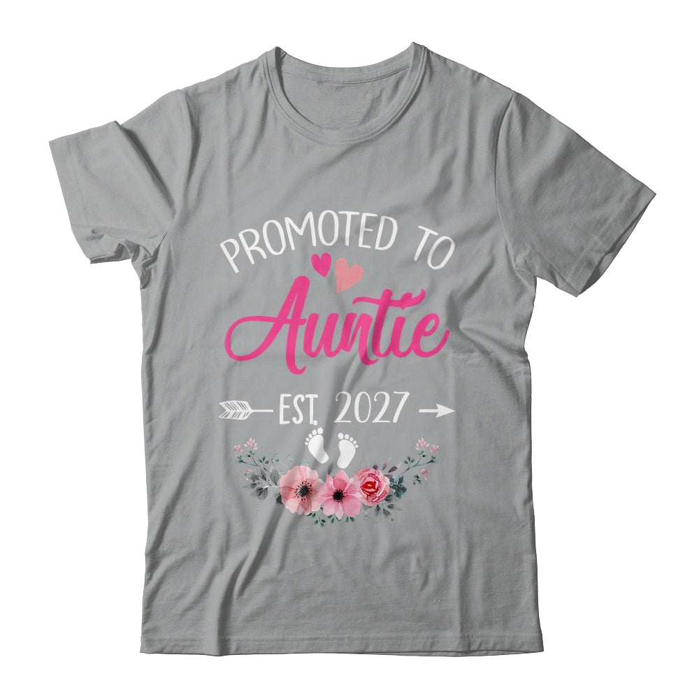 Promoted To Auntie Est 2027 Mothers Day First Time Shirt & Tank Top | teecentury