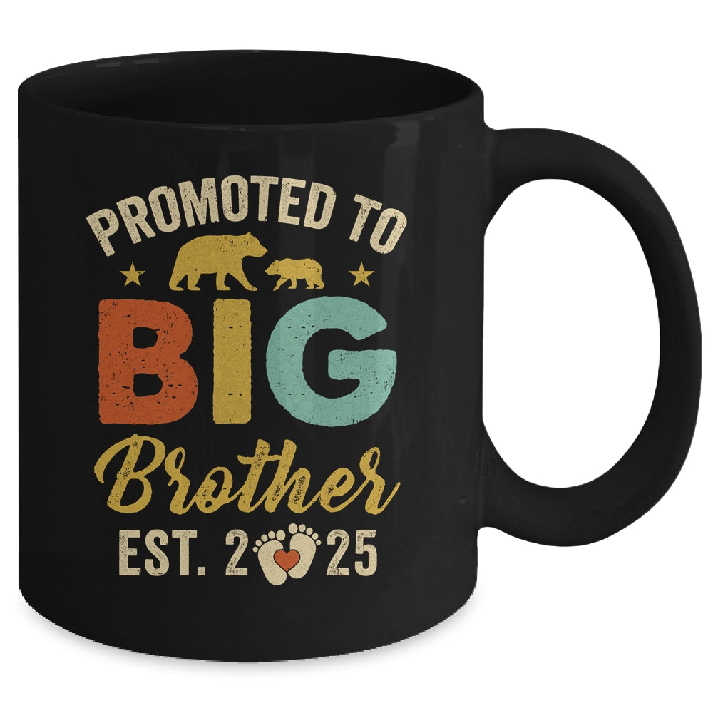 Promoted To Big Brother 2025 Bear Soon To Be A Brother Kids Mug | teecentury