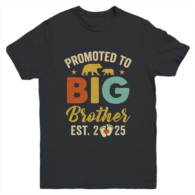 Promoted To Big Brother 2025 Bear Soon To Be A Brother Kids Youth Shirt | teecentury