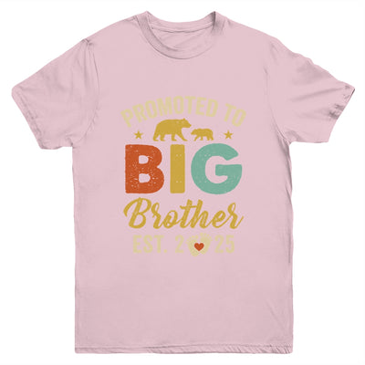 Promoted To Big Brother 2025 Bear Soon To Be A Brother Kids Youth Shirt | teecentury