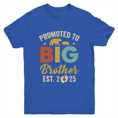 Promoted To Big Brother 2025 Bear Soon To Be A Brother Kids Youth Shirt | teecentury