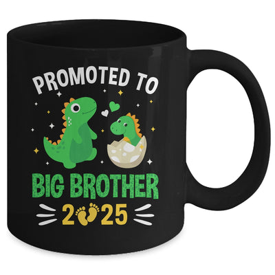Promoted To Big Brother 2025 Boys Dinosaur T-Rex Kids Mug | teecentury