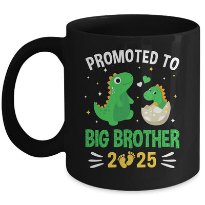 Promoted To Big Brother 2025 Boys Dinosaur T-Rex Kids Mug | teecentury