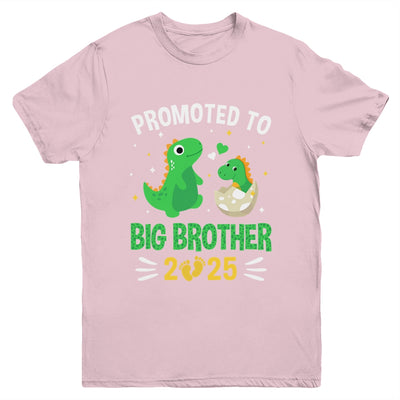 Promoted To Big Brother 2025 Boys Dinosaur T-Rex Kids Youth Shirt | teecentury