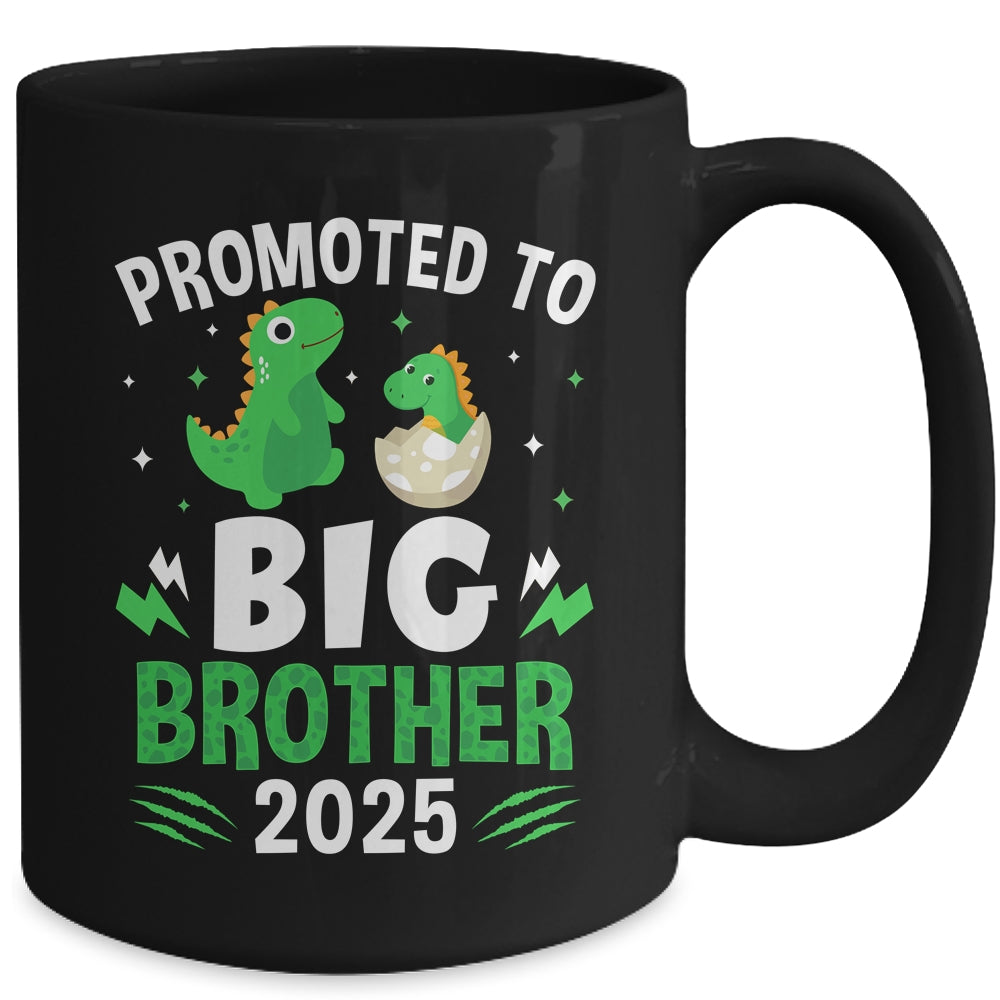 Promoted To Big Brother 2025 Dinosaur T-Rex Boys Kids Mug | teecentury
