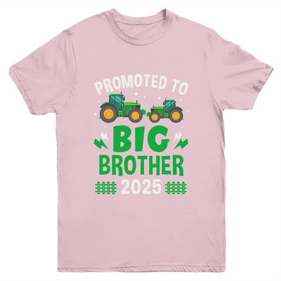 Promoted To Big Brother 2025 Farm Tractors Boys Youth Shirt | teecentury