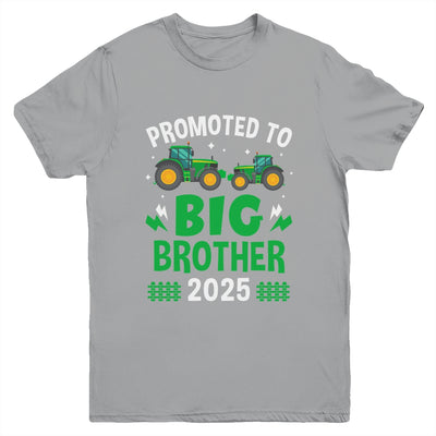 Promoted To Big Brother 2025 Farm Tractors Boys Youth Shirt | teecentury