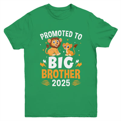 Promoted To Big Brother 2025 Lion Animals Boys Kids Youth Shirt | teecentury