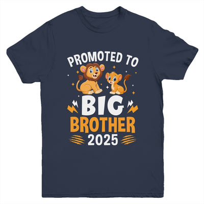 Promoted To Big Brother 2025 Lion Animals Boys Kids Youth Shirt | teecentury